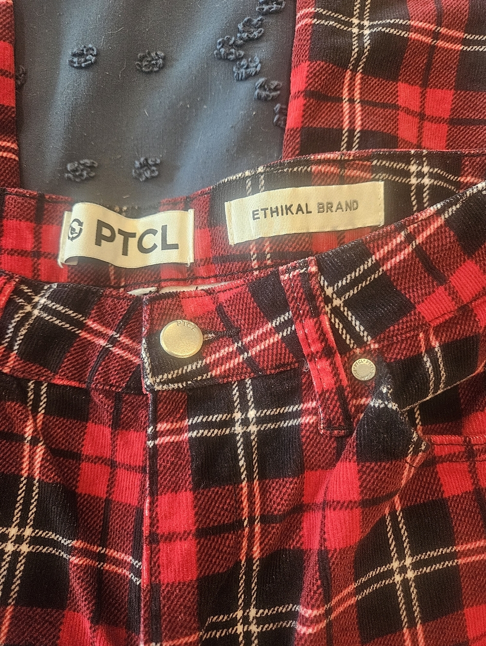 No Doubt - Gwen Stefani - PTCL Plaid Pants & Black White Tube Top - Picture 10 of 12